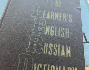 Vintage English-Russian Dictionary bilingual travel study guide