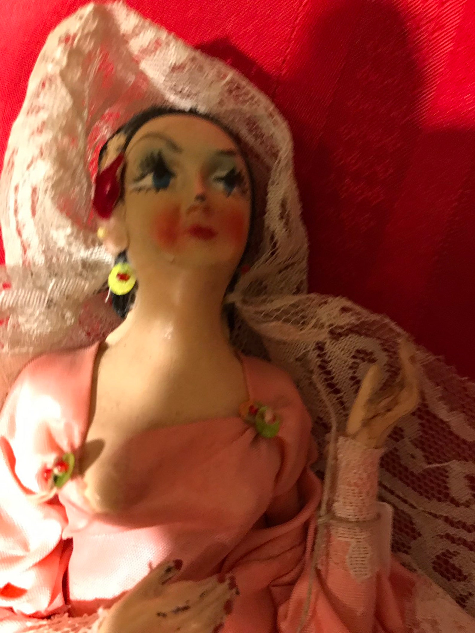 Spanish Doll Pair Beautifully Painted Clothed Vintage Papier Etsy