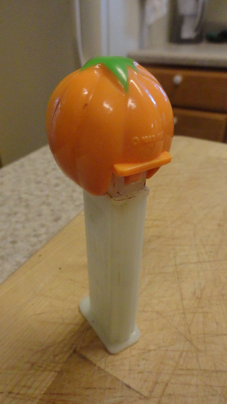 Vintage PEZ Pumpkin Halloween Glows in the Dar Dispenser Etsy