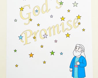 Abraham Believed in God’s Promise – Printable Bible Coloring Page for Kids, Sunday school