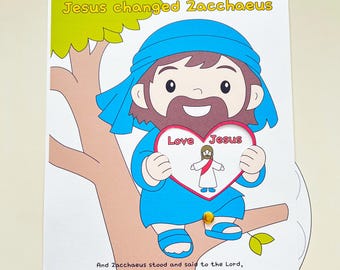 Jesus Changed Zacchaeus Craft | Bible Story Activity for Kids | Luke 19 Sunday School Printable