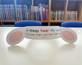 Printable Sheep Headband Craft | Lamb Ears Headband | Kids Bible Activity