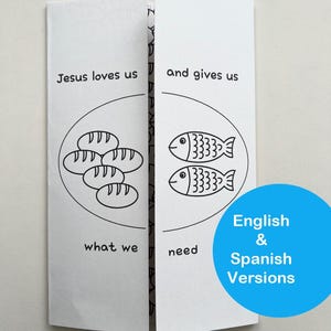 Brote und Fisch Handwerk, Jesus füttert 5000, Jesus liebt uns