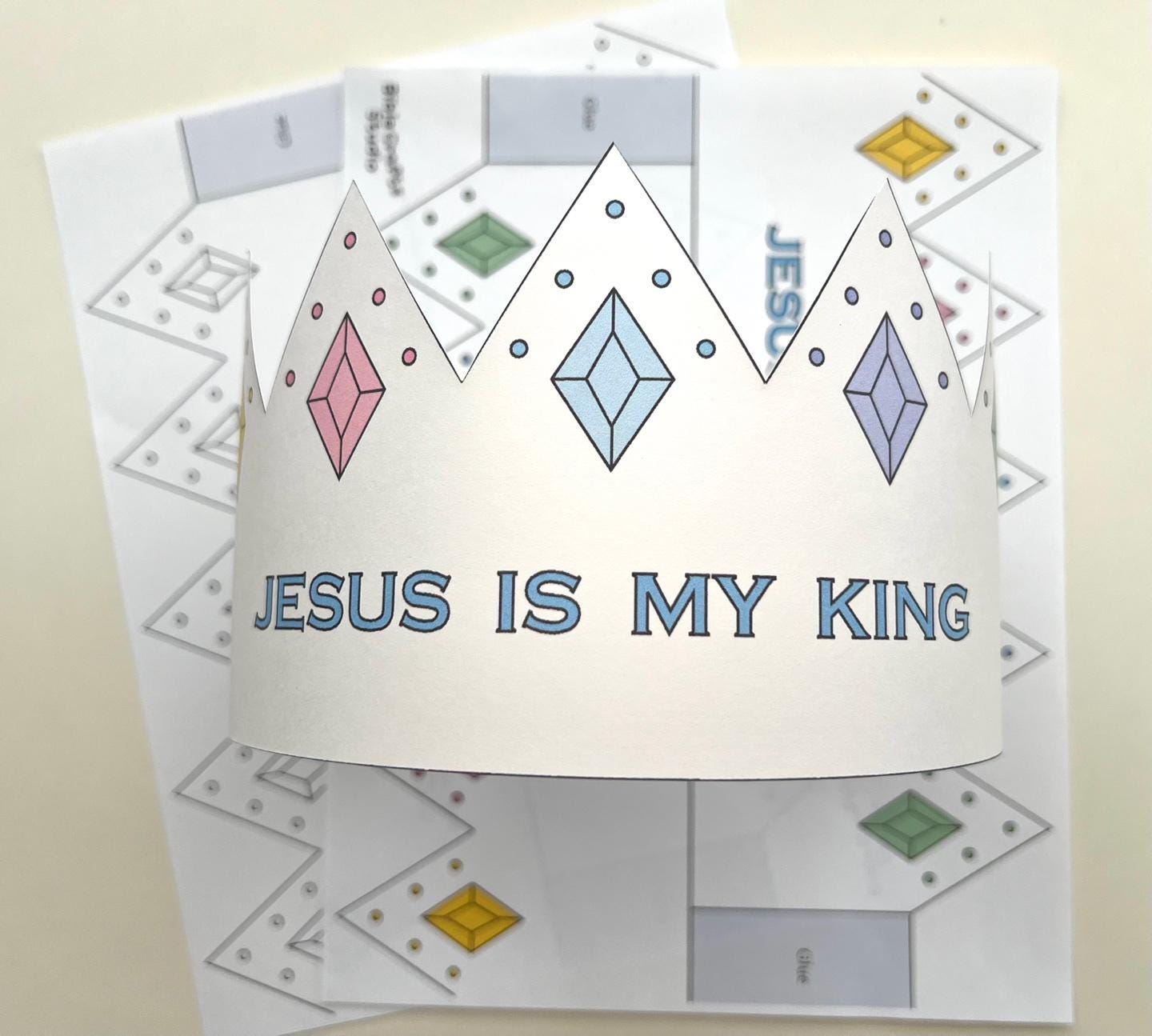 Jesus is My King Crown: Printable Sunday School Craft (PDF Download - Etsy