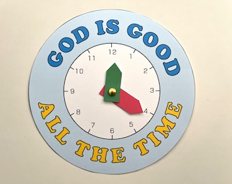 God is good all the time | Clock Craft, Sunday School Bible Craft, Printable