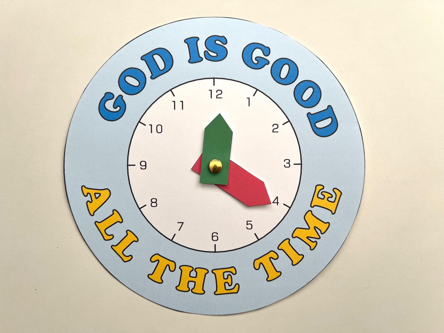 God is Good All the Time | Clock Craft, Sunday School Bible Craft ...