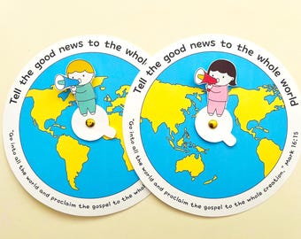 Tell the Good News Craft: Gospel Map Wheel (DIY Printable Activity