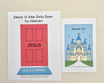Jesus is the Only Door to Heaven Craft | Christian Sunday School Printable Activity