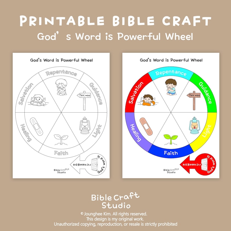 Bible Wheel Craft for Kids | God's Word Activity (sunday School ...