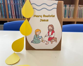 Mary Anoints Jesus Craft | Bible Craft for Kids | Sunday School Printable