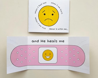 Printable Bandage Flip Craft | Jesus Heals Me Bible Lesson Activity (Digital Download)