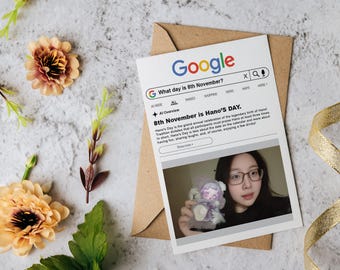 Geburtstagskarten im A5-Format | Broschüre | Google | Zweifach gefaltet | Geburtstag | Individuell gestaltet