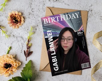 Geburtstagskarten im A5-Format | Broschüre | Magazin | Zweifach gefaltet | Geburtstag | Individuell gestaltet