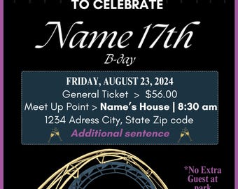 Uitnodiging pretpark feest digitaal en afdrukbaar!