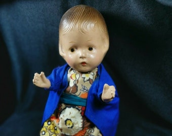Vintage Effanbee Patsy Doll Composition Jointed 12 Inch with Hand Made Clothing