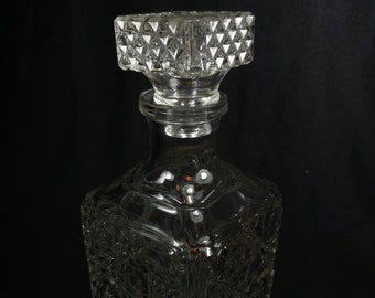 Vintage Clear Glass Decanter Bottle