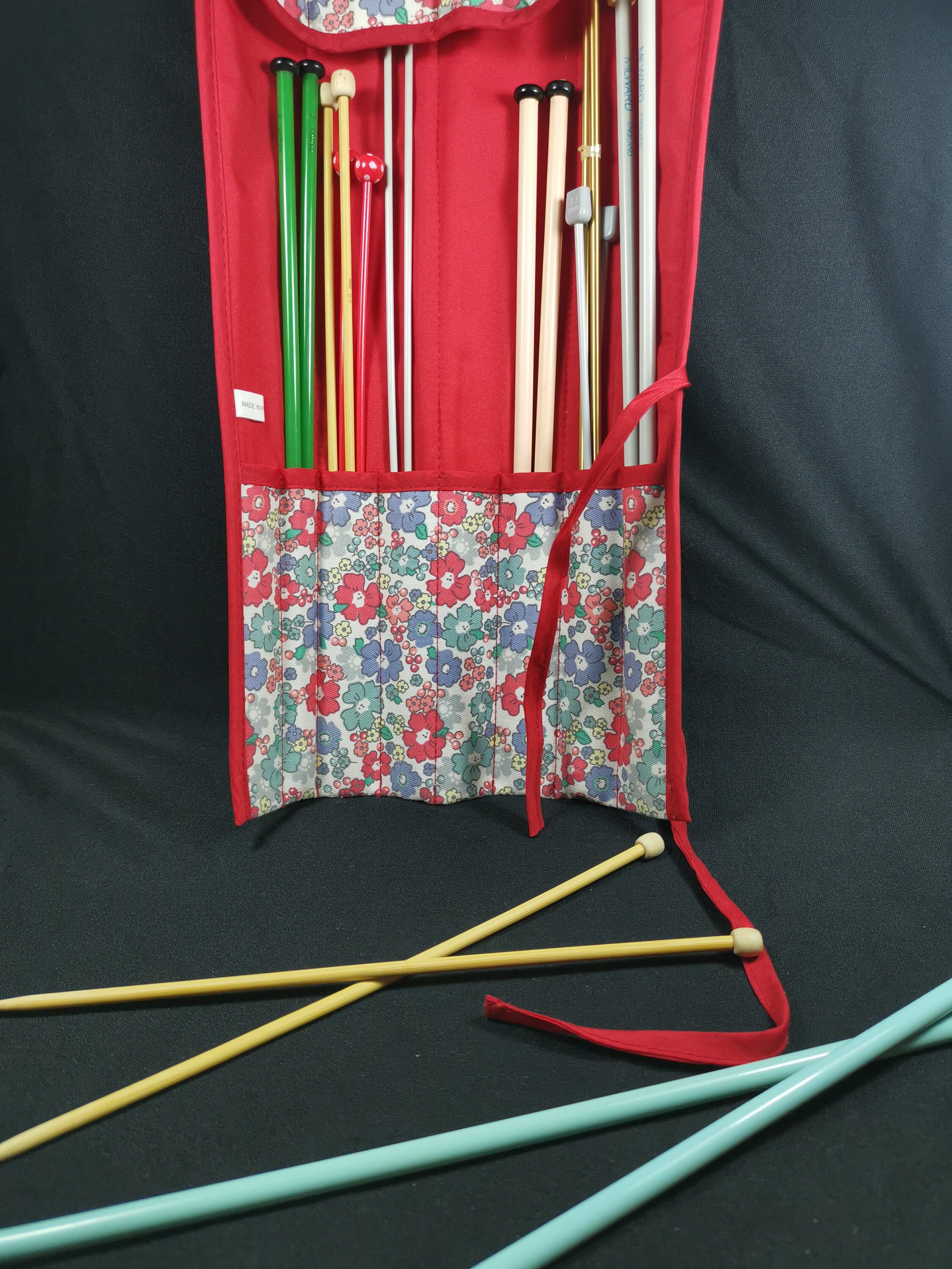 Vintage Fitted Knitting Needle Holder Roll Up Case Filled With Etsy