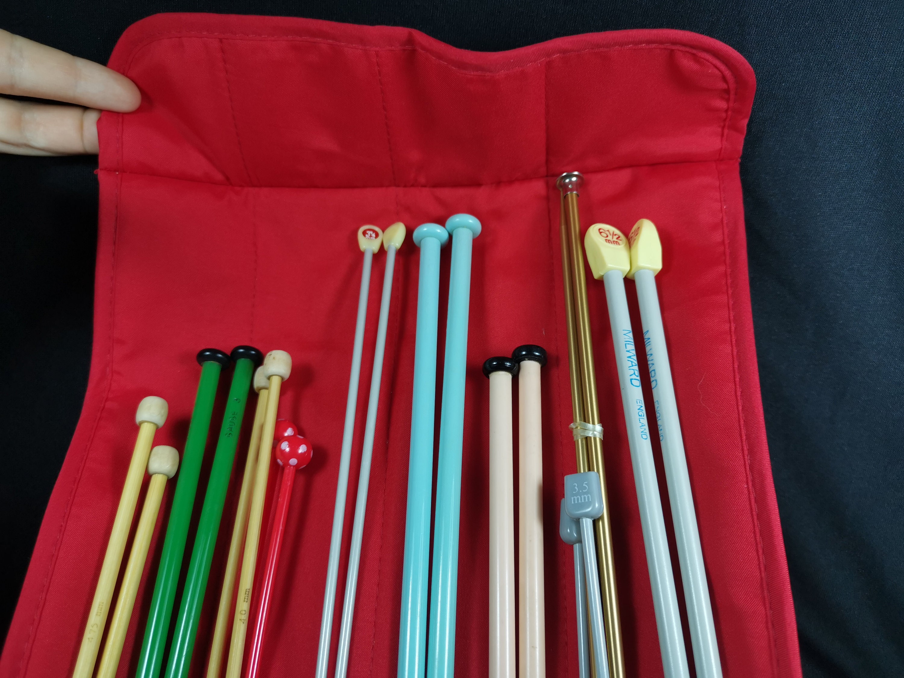 Vintage Fitted Knitting Needle Holder Roll up Case Filled With Etsy