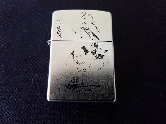 ZIPPO STARING 純銀 VINTAGE Vintage Zippo Lighter Silver - Vertical Lined Design w