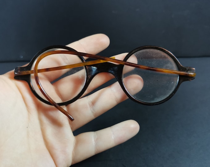 Antique Eyeglasses Eye Glasses Spectacles Round Lenses Victorian ...