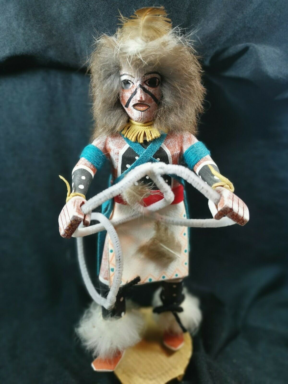 Vintage Hand Carved Kachina Doll: Native American Sculpture With