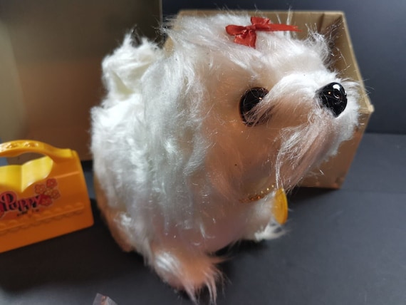 Vintage Radio Controlled White Puppy Dog in Original Box Made in
