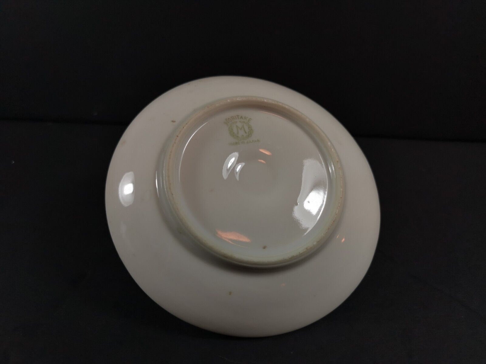 ○Deco Lady・パフボックス○１９２１年・米国輸出○直径１０cm○古則武○ Vintage Noritake Lusterware Candle Holder: Blue Floral