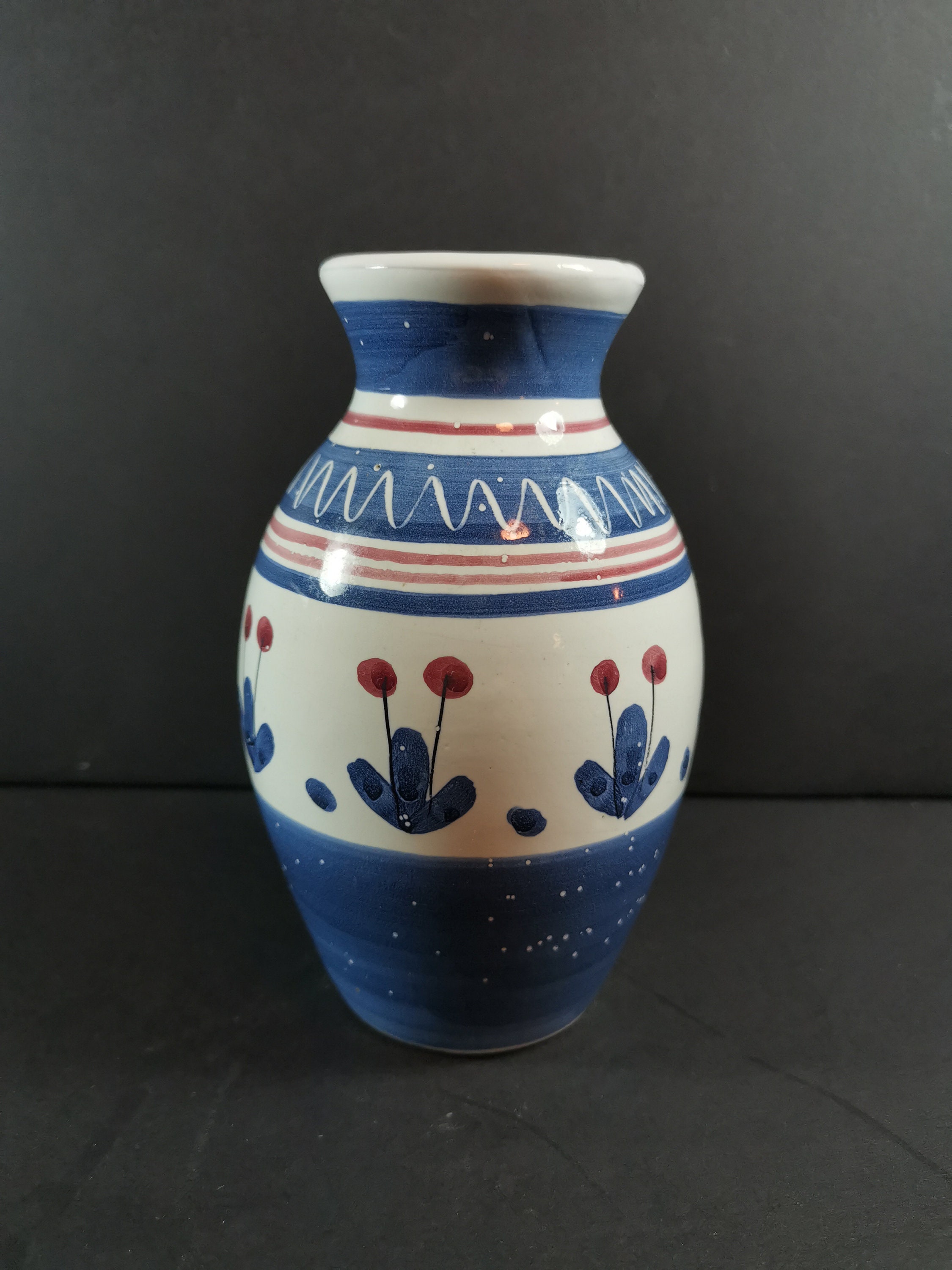 Vintage Graveren Norsk Pottery Vase: Norwegian Folk Art Studio