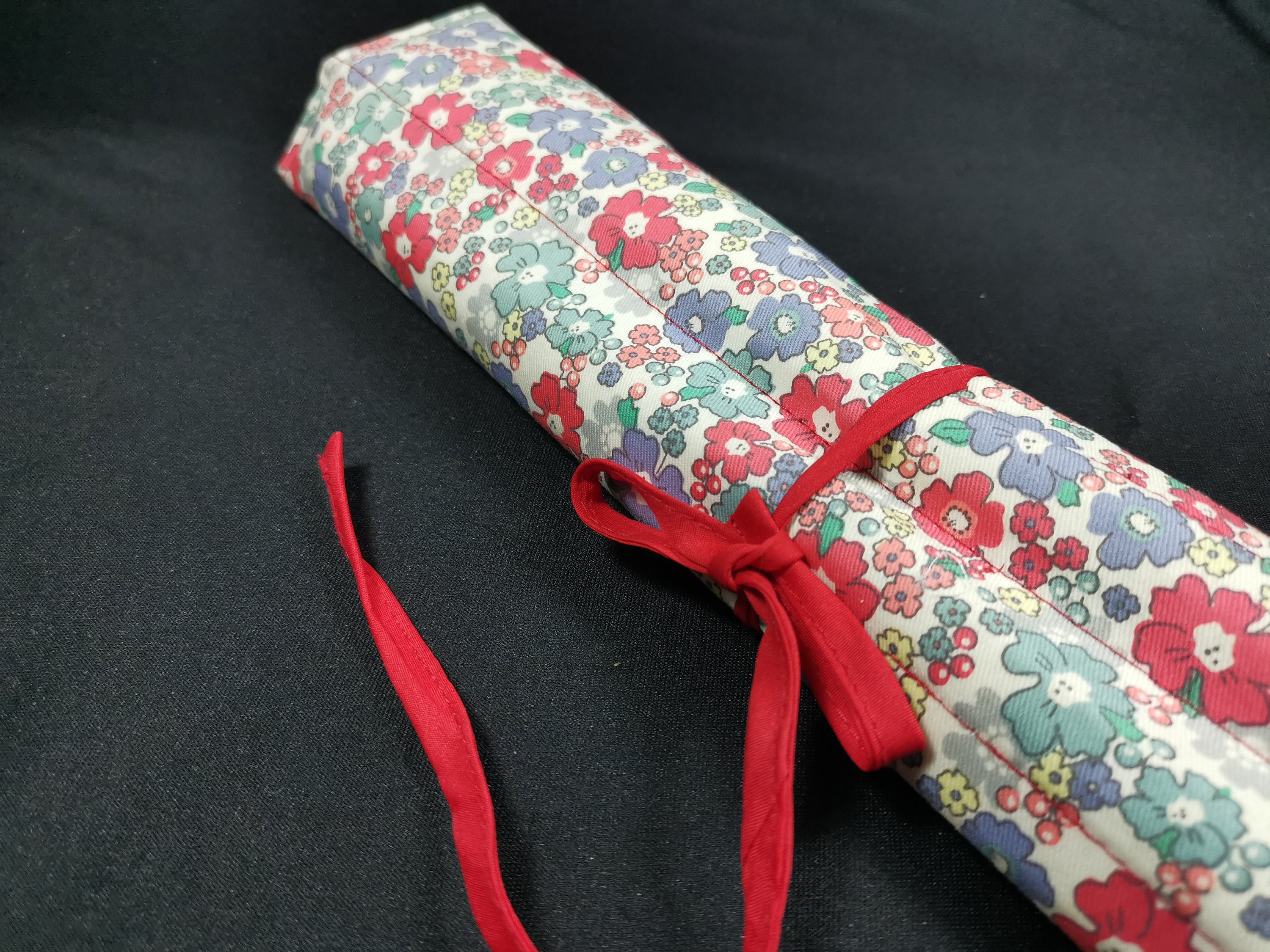 Vintage Fitted Knitting Needle Holder Roll up Case Filled With Etsy