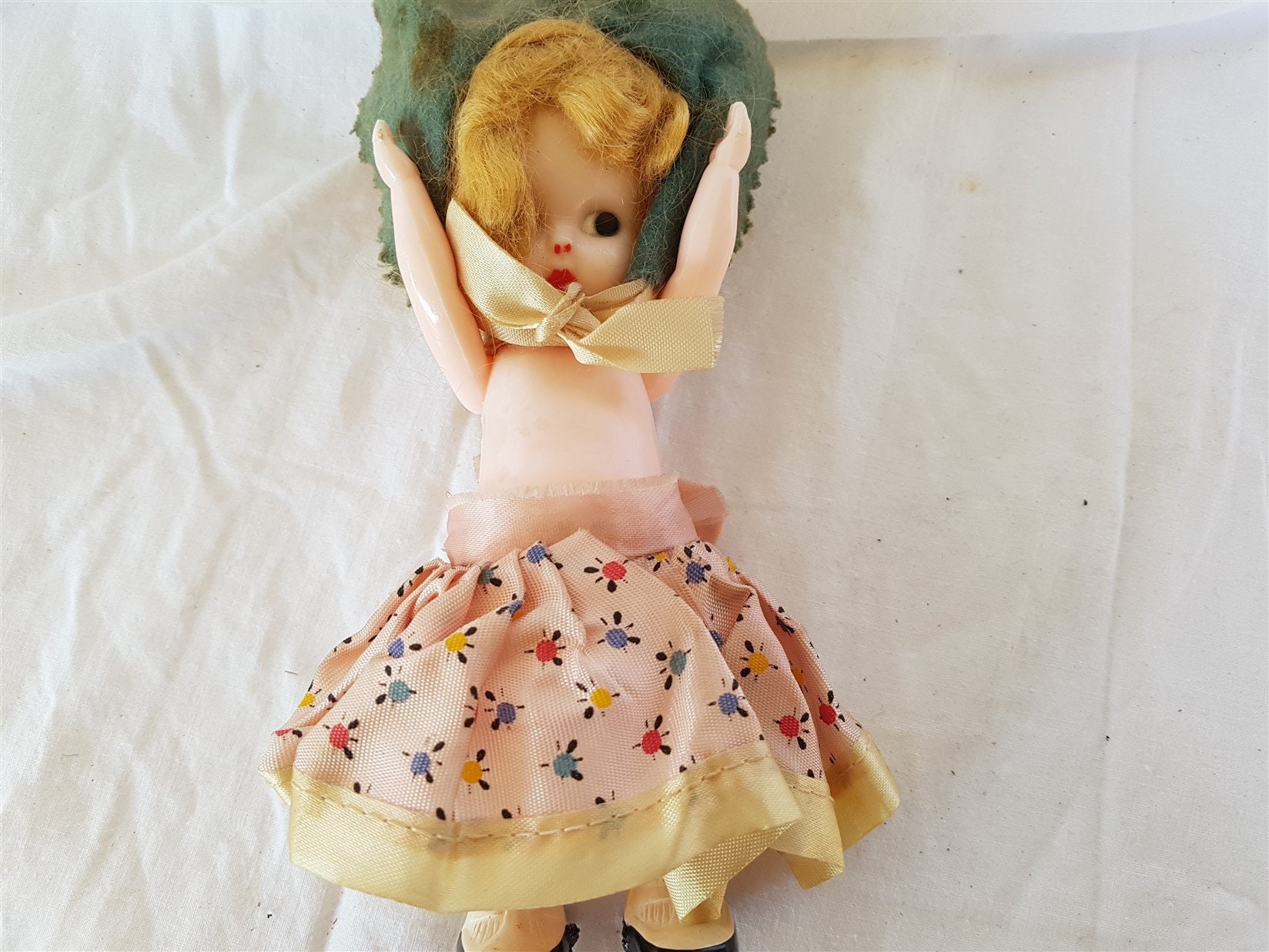 Vintage Knickerbocker Doll Hard Plastic Girl 6 Inch 1950's