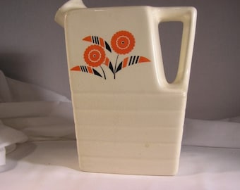 Vintage Retro Art Deco Universal Potteries Water or Juice Jug Pitcher 1940's Original