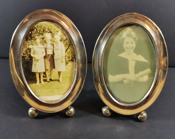 Vintage Picture Frames Art Deco Silver Metal Matching Set of 2 Pair ...