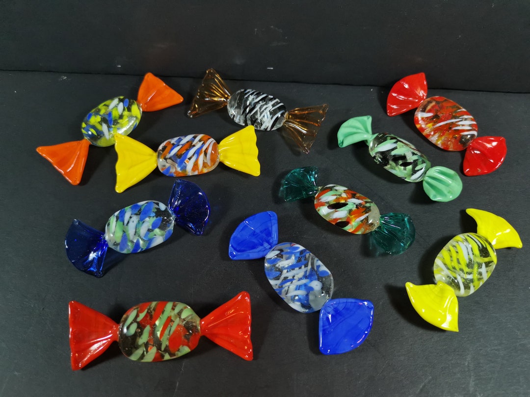 Vintage Glass Candy Figurines Hand Blown Art Glass Set Lot of Etsy