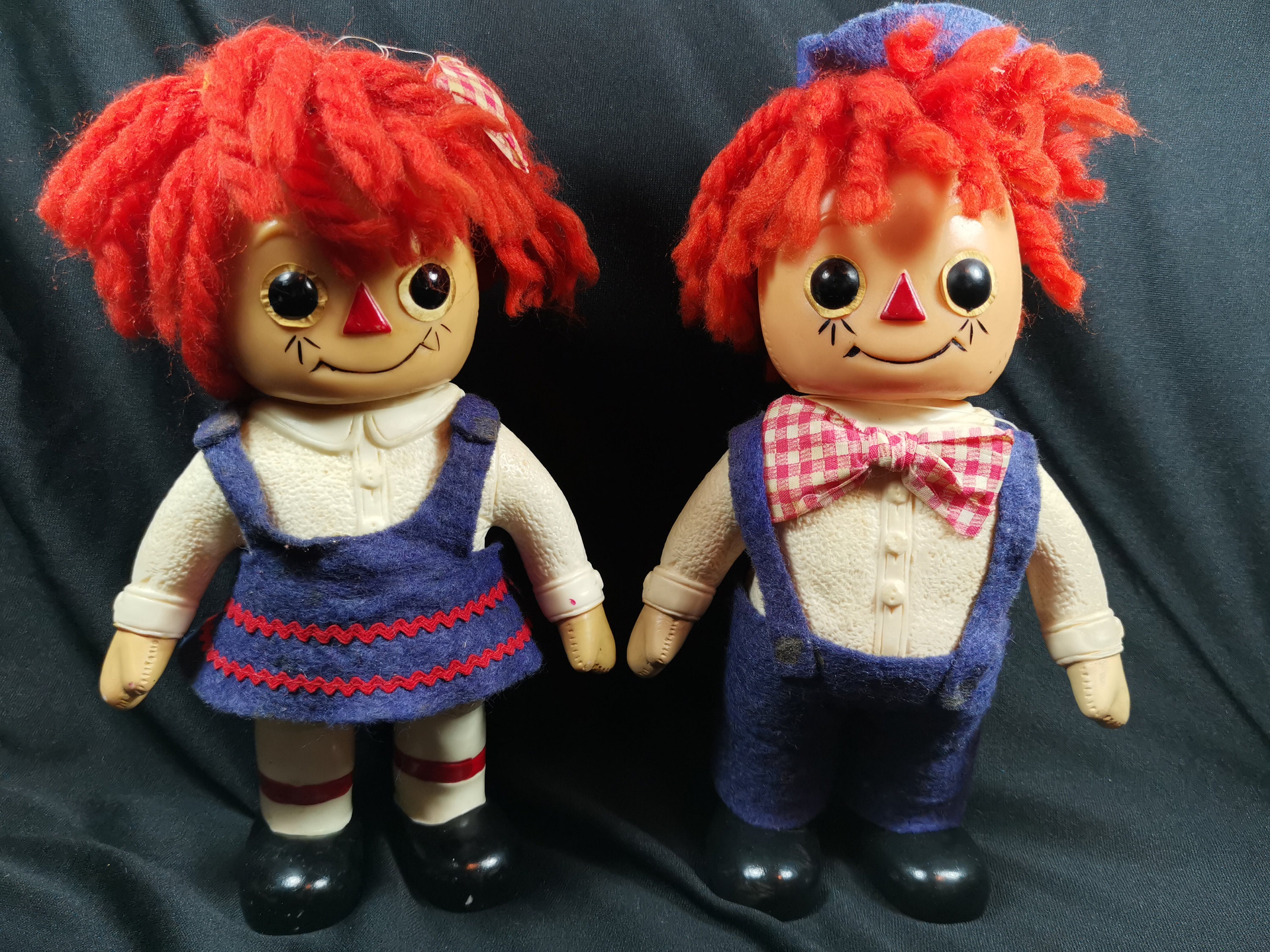 Vintage 1974 Raggedy Ann and Andy Piggy Banks - Hamilton Bank Set