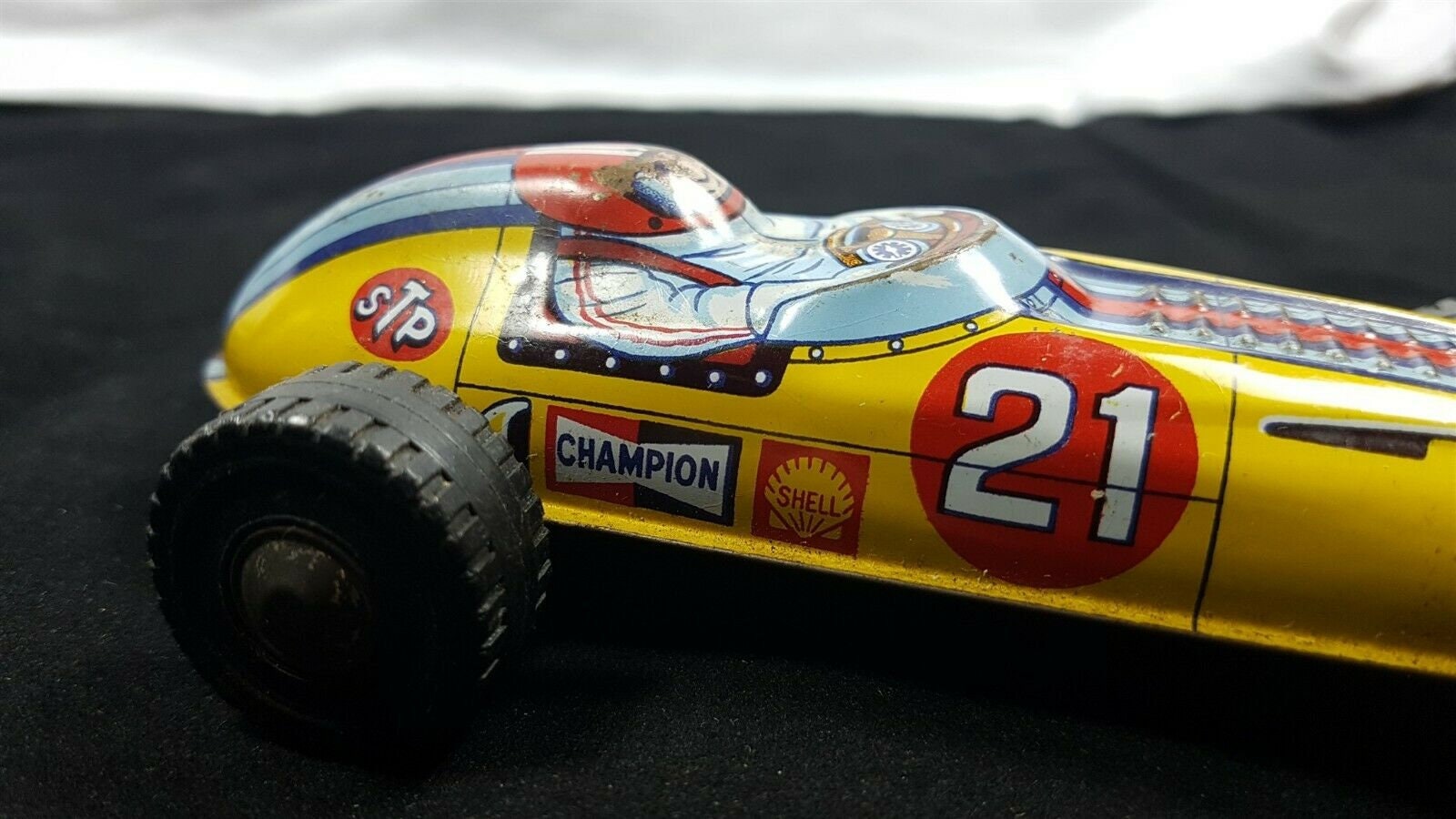 Vintage 1960s Japanese Tin Plate Race Car: STP, Shell, Champion - Etsy
