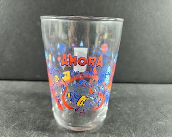 Vintage Juice or Water Glass Amora Dijon Mustard Tour De France 100 Year Anniversary Advertising Glass French Made in France