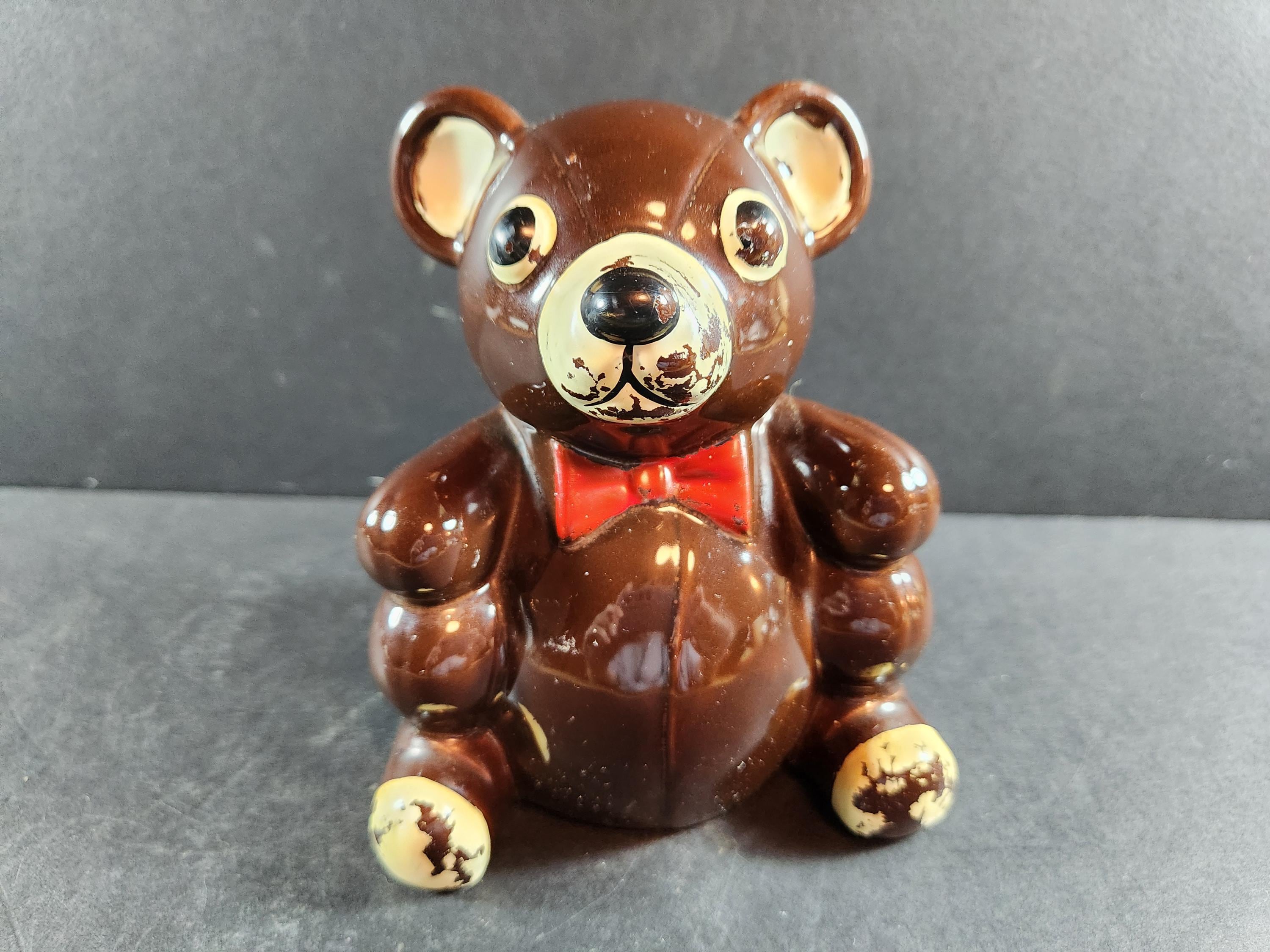 昭和レトロ Thrifty Bear 置物 貯金箱 陶器製 フィギュア Vintage Ceramic Teddy Bear Piggy Bank: 1940s-50s Retro Decor