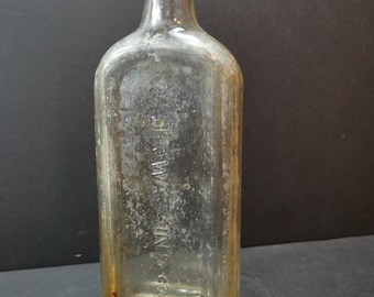 Antique J.R. Watkins Glass Bottle Early 1900's Original Apothecary