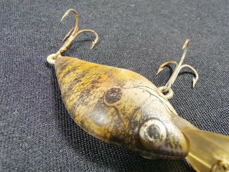 Vintage Natural Ike Fishing Lure Crankbait Minnow Fish Bait Etsy