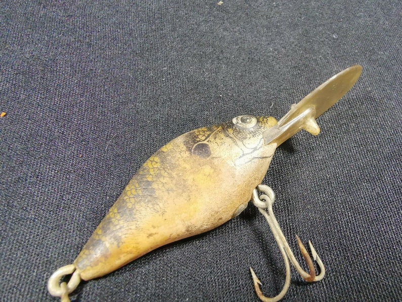 Vintage Natural Ike Fishing Lure Crankbait Minnow Fish Bait Etsy
