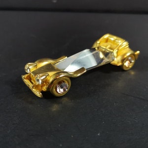 Vintage Roadster Car Figurine Swarovski Crystal Glass Racing Vehicle Automotive Auto Racing Rare