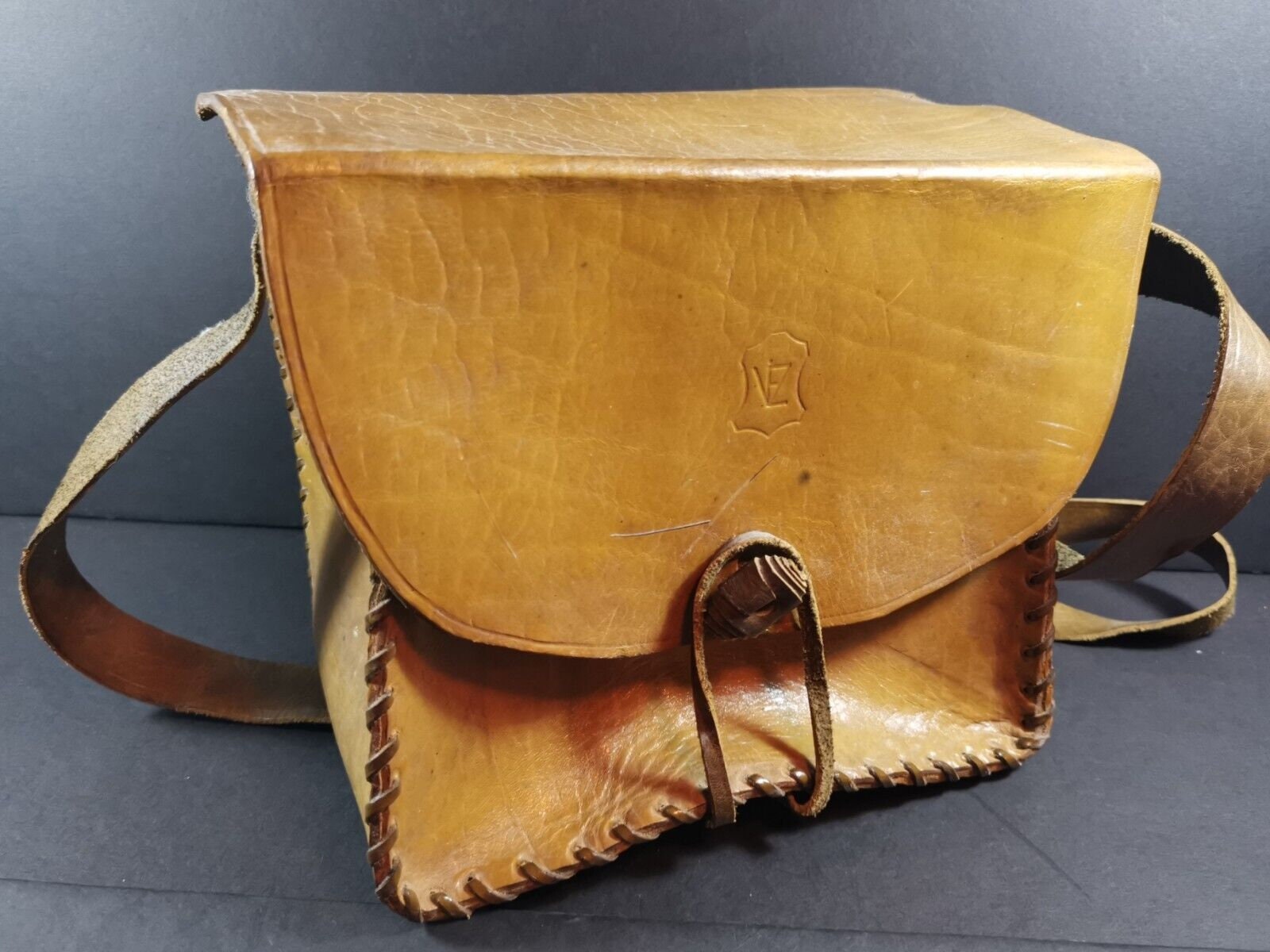 Vintage L.L. Bean Corduroy  Mini Backpack -Embroidered Hunting Dogs Leather Trim Camouflage Weekender Duffel Bag – Tom Beckbe main image 2