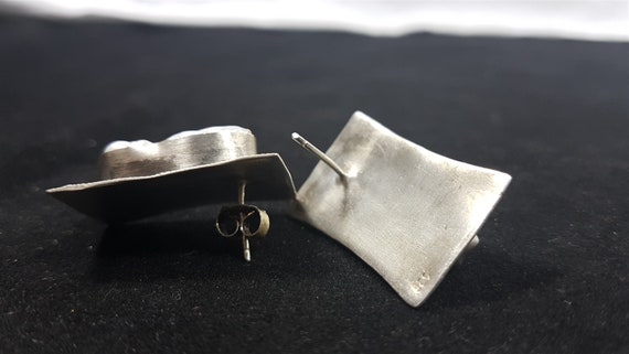 Vintage Earrings Sterling Silver and Fresh Water … - image 8