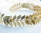 ATHENA Grecian Leaf Headpiece in 24K Gold Plate