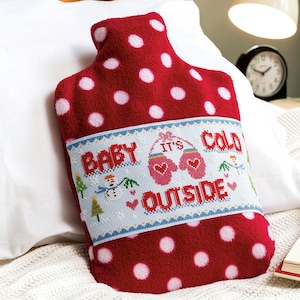 Cold Outside, Winter Hottie design, cross stitch chart, PDF - Instant download