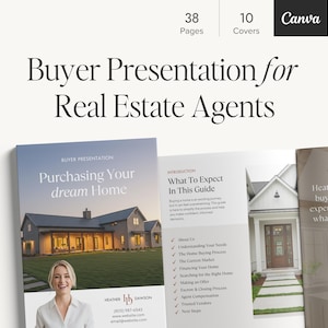 Real Estate Home Buyer Presentation, Real Estate Marketing, Real Estate Canva Template, Buyer Consultation, Home Buyer, NAR Settlement