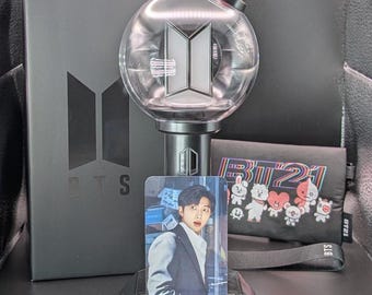 KPOP BTS Army Bomb V4 Stand: Customizable 3D Printed Display, Korean Hangul Version