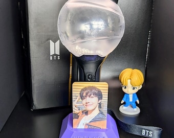 KPOP BTS Army Bomb v3 Lightstick Stand: Customizable 3D Printed Display, Korean Hangul Version