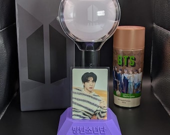 KPOP BTS Army Bomb Map of the Soul and SE Lightstick Stand: Customizable 3D Printed Display, Korean Hangul Version