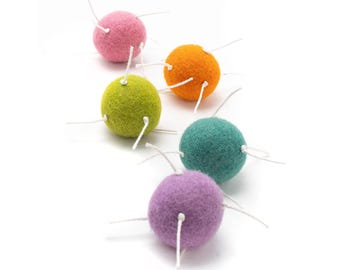 Spider Spheres Wool Felt Cat Toys